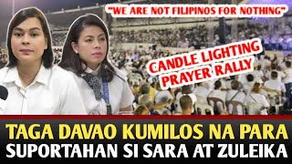 TAGA DAVAO CITY KUMILOS NA PARA SUPORTAHAN SI VP SARA AT ZULEIKA LOPEZ CANDLE LIGHTING RALLY [upl. by Phelia478]