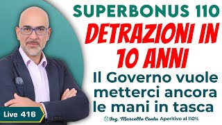 SuperBonus detrazioni in 10 anni Il Governo vuole metterci ancora le mani in tasca  N 416 [upl. by Coats855]