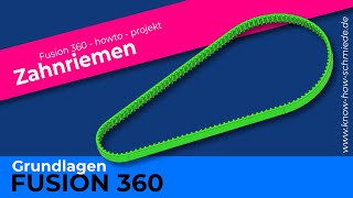 Fusion 360  Zahnriemen konstruieren  Anordnung an Pfad  Einsteiger Tutorial Fusion 360 [upl. by Buchbinder]