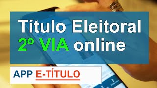 Como tirar 2 via do TÍTULO ELEITORAL Online  Etitulo app [upl. by Aitnyc123]