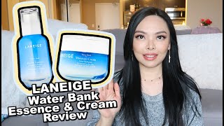 Laneige Water Bank Essence amp Water Bank Moisture Cream review [upl. by Emilee]