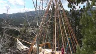 Tricks for Pitching a Large Tipi [upl. by Nai]