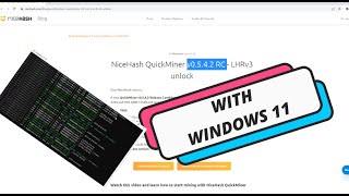 Get NiceHash Quickminer Version 54 RC to work with Windows 11 [upl. by Anelegna]