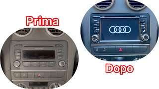 INSTALLAZIONE AUTORADIO CAR TABLET ANDROID SU AUDI A3 S3 [upl. by Mita]