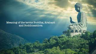 Who is a Buddha Arahant and Boddhisatva [upl. by Atikim]