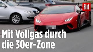 Protzer fahren Autorennen in 30erZone  Dortmund [upl. by Enyaht297]