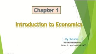 Introduction to Economics ll class 11  class 12  Economics PART 1 [upl. by Emyaj]