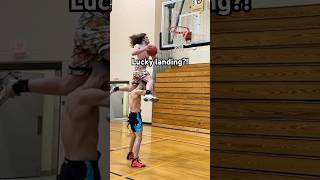 LUCKIEST landing in Basketball dunk [upl. by Ailegna51]