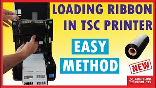 🖨️ Loading Ribbon in TSC 244 amp Pro Printer Install Ribbon in TSC  AbhishekIDcom [upl. by Latihs]