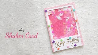 DIY Shaker Card  Card Making  Gift Card  Handmade Cards [upl. by Esinyt]