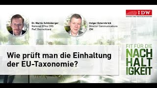 13 Wie prüft man die Einhaltung der EUTaxonomie [upl. by Eelan916]