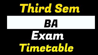 Third Sem BA exam timetable calicutuniversity thirdsemester calicutuniversity [upl. by Jilleen257]