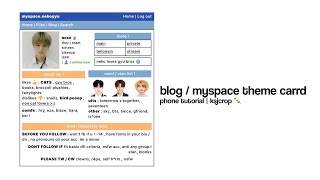 blog  myspace theme carrd  phone tutorial ★ [upl. by Lodie717]