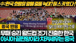 중국반응 월드컵 10회 연속 진출한 한국을 보며 아시아 끝판왕이라 치켜세우는 중국  한국 호랑이 앞에선 늑대가 아니라 허스키였다  한국20시리아 [upl. by Maidie]