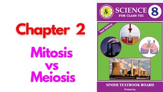 Mitosis vs Meiosis Class 8th Science Sindh text [upl. by Hugon]