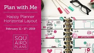 Valentines Week 2019  Plan with Me  Happy Planner Horizontal [upl. by Boggs]