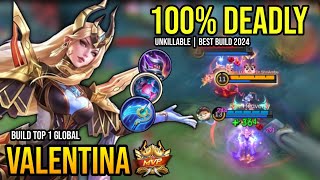 VALENTINA BEST BUILD 2024  BUILD TOP GLOBAL VALENTINA GAMEPLAY  MOBILE LEGENDS✓ [upl. by Rosco96]