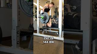 Benching 250 at 144 Body Weight [upl. by Landan927]