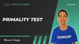 1 Primality Test  Prime Numbers  Bharat Singla [upl. by Llewol488]