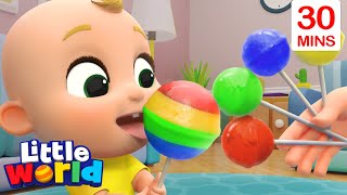 Lollipop Song With Nina And Nico  More Kids Songs amp Nursery Rhymes by Little World [upl. by Carmella]