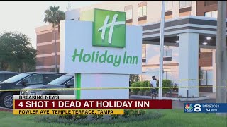 Tampa police investigate after 4 shot at Holiday Inn [upl. by Pammi356]