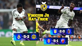 Vinicius JR hace un Hat Trick  Resultados de los partidos de hoy en la Champions League [upl. by Yelehsa]