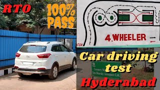 RTO  Car Driving licence Test  Track  Hyderabad  Full video [upl. by Elisabet344]