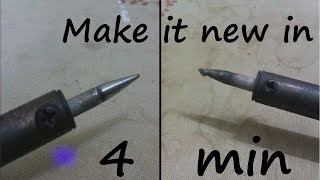 Make an old soldering iron tip new quick and easy [upl. by Drof]