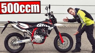 SWM 500 R SUPERMOTO ERSTE FAHRT [upl. by Flieger143]