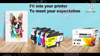 Miss Deer Compatible Ink Cartridges Replacement for Brother LC406 Installation Video Operation [upl. by Hannie]