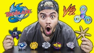 FIDGET SPINNER vs BEYBLADE QUEM VENCEU [upl. by Loos521]