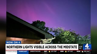 Northern Lights shine across Middle Tennessee skies [upl. by Nallek]