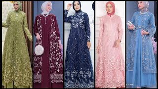 model gamis brokat lebaran 2025 trend busana viral 2025 trend busana lebaran 2025 tren baju lebaran [upl. by Gish868]