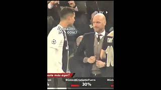 Ronaldo destroyed ten hag 💀 cristiano football trending [upl. by Brantley]