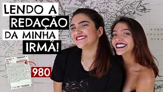 LENDO A REDAÇÃO 980 DA MINHA IRMÃ VESTIBULANDA DE MEDICINA Débora Aladim [upl. by Thury875]