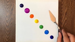 Rainbow girl Acrylic painting Easy drawing for beginners ASMR [upl. by Artenak740]