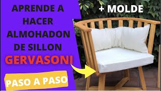 COMO HACER ALMOHADON PARA SILLON GERVASONI PASO A PASO CreatividadTapivic [upl. by Efi]