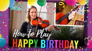 Easy Happy Birthday Keyboard and Piano Tutorial Right Hand [upl. by Raama485]