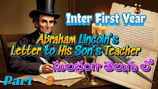 Letter to his Sons teacher in TeluguAndhra Pradesh Intermediate EnglishPART 3 [upl. by Granlund291]