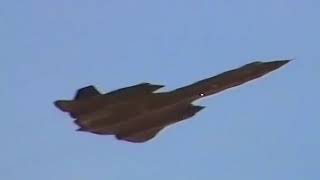 SR71A Blackbird super low pass at Nellis AFB with full burners blackbird SR71 flyby Airshow [upl. by Adeirf]