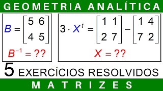 VETORES e GEOMETRIA ANALÍTICA 🔸 MATRIZES exercícios [upl. by Boser]