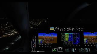 MSFS 2020 TBM 930 Cockpit approach and land at night [upl. by Ahseiuqal54]