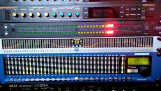 Alesis DEQ230D EQ DEMO with IMG Stageline VU800 and Samson D1500 [upl. by Lotsirk631]