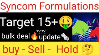 Syncom Formulations stock latest news update analysis today Syncom Formulations Target 15🤑 update [upl. by Adaner]