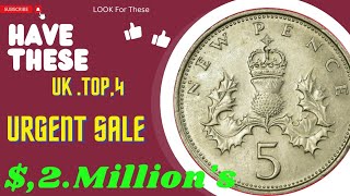 Top 4 Ultra UK Coins Rare One Pound510 amp 50 Pence Coins worth A Lot of moneyCoins Worth money [upl. by Galen]