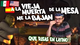 REACCION al DOBLAJE de SHREK⚰️A LA VIEJA MUERTA ME LA BAJAN DE LA MESA⚰️Español Latino vs Castellano [upl. by Nnitsuj149]