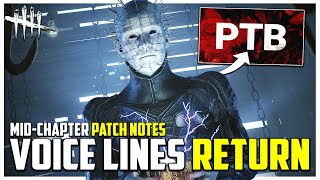 PINHEAD VOICE LINES RETURN WDOUG BRADLEY MidChapter Patch Notes  Dead by Daylight [upl. by Gabrielli]