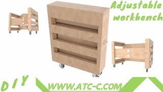 DIY Mobile Workbench amp Compact Woodworking Station  Miter Saw Table Saw amp Planer  Small Garage [upl. by Ri]