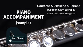 Courante A LItaliene amp Forlane Couperin arr Weretka  Piano Accompaniment sample [upl. by Michel]