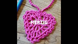 HERZIG  Häkelherzchen auf die Schnelle mycrochetlookbook crochet häkelnmachtglücklich [upl. by Yesrod]